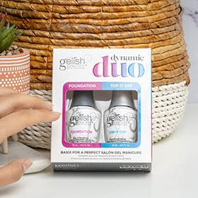 Gelish Dynamic Duo displayed in a salon setting demonstrating professional use and efficient workflow benefits
