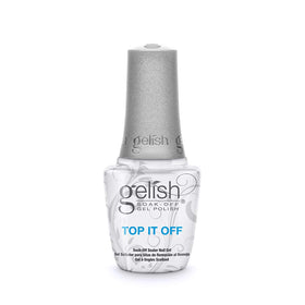 Gelish front bottle showing label and glossy cap for easy identification and professional result