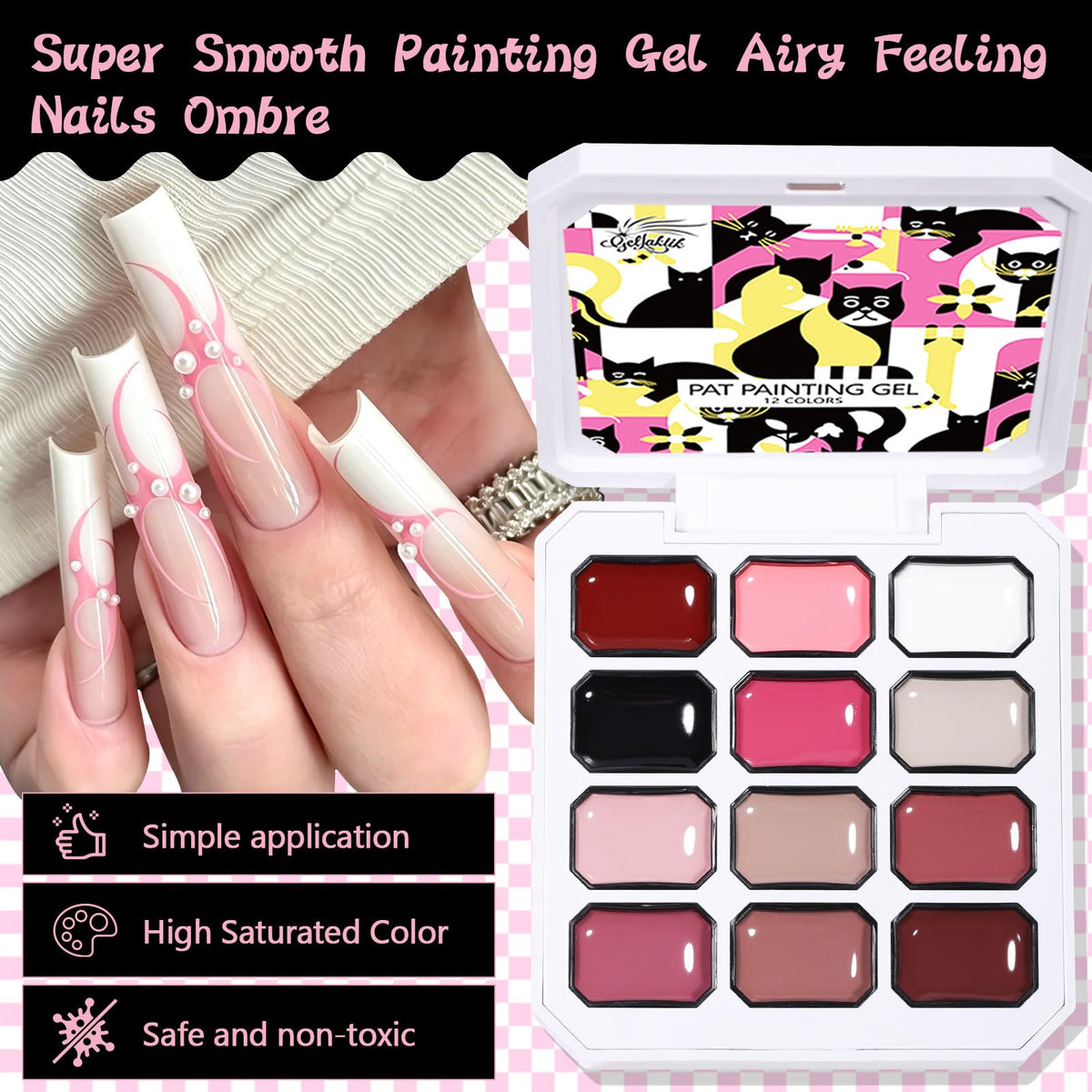 GELLAKTIK nail brush and gel closeup showing creamy texture for smooth application