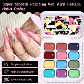 GELLAKTIK brush and gel stroke illustrating even application and no-drip formula