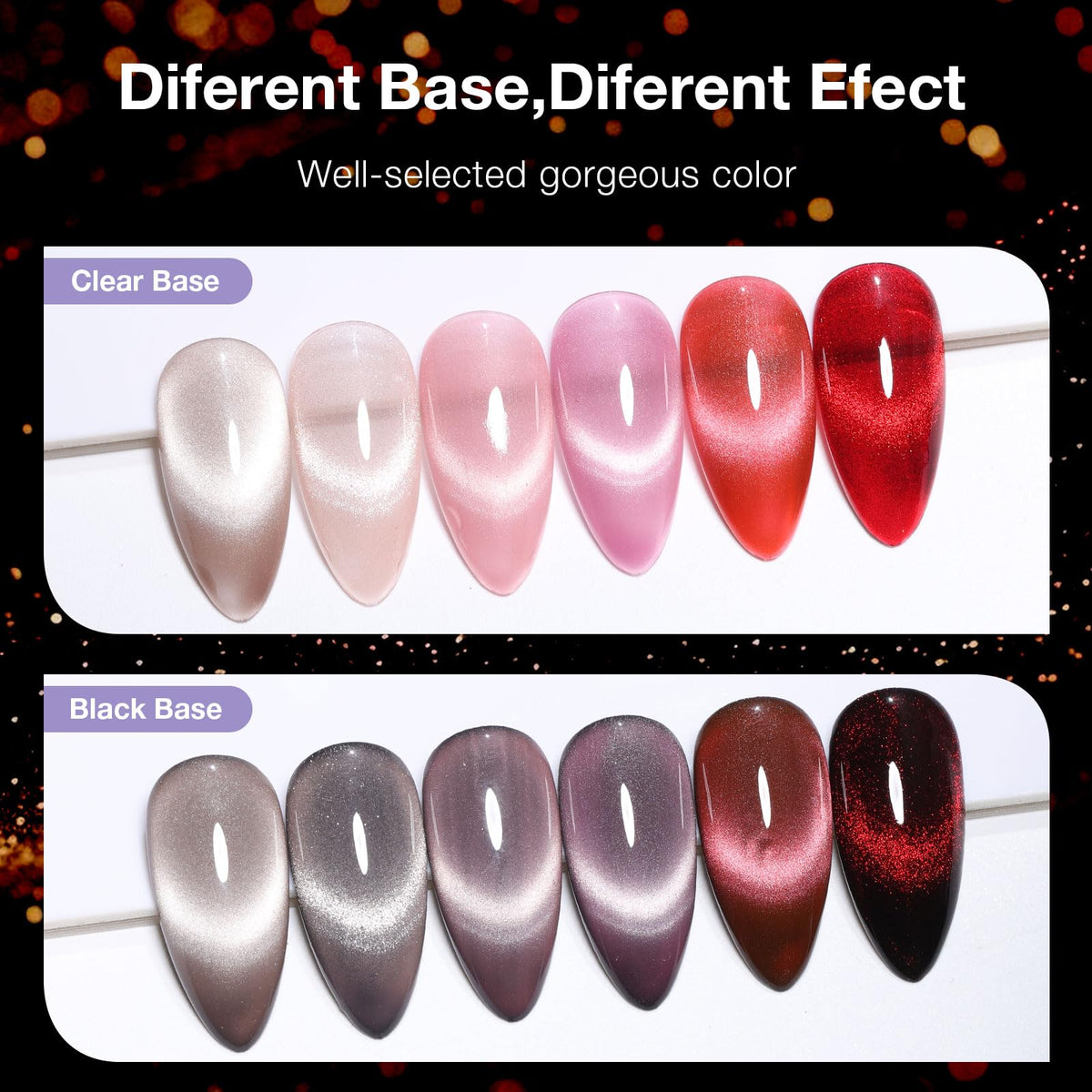 GELLAKTIK cat eye stroke on nail showing shimmering stripe and salon finish