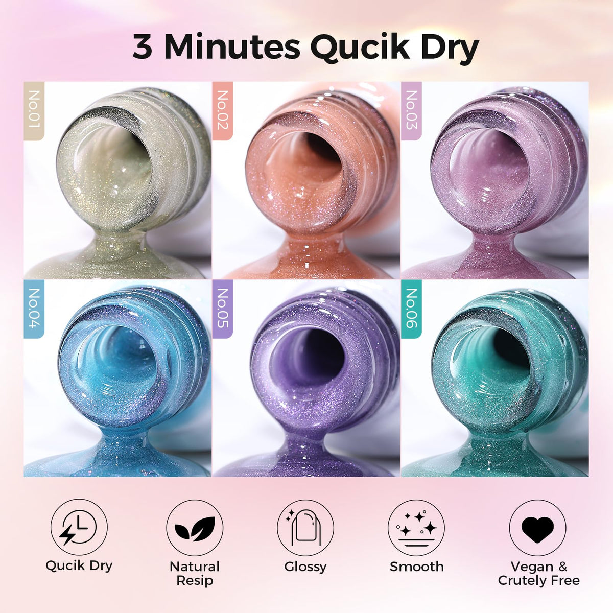 GELLAKTIK cured nails with glossy finish illustrating long-lasting shine and chip resistance