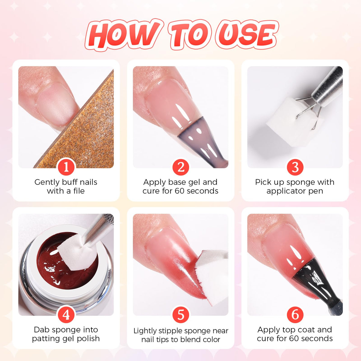GELLAKTIK French manicure demo showing soft fade and neat smile line benefit