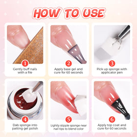 GELLAKTIK French manicure demo showing soft fade and neat smile line benefit