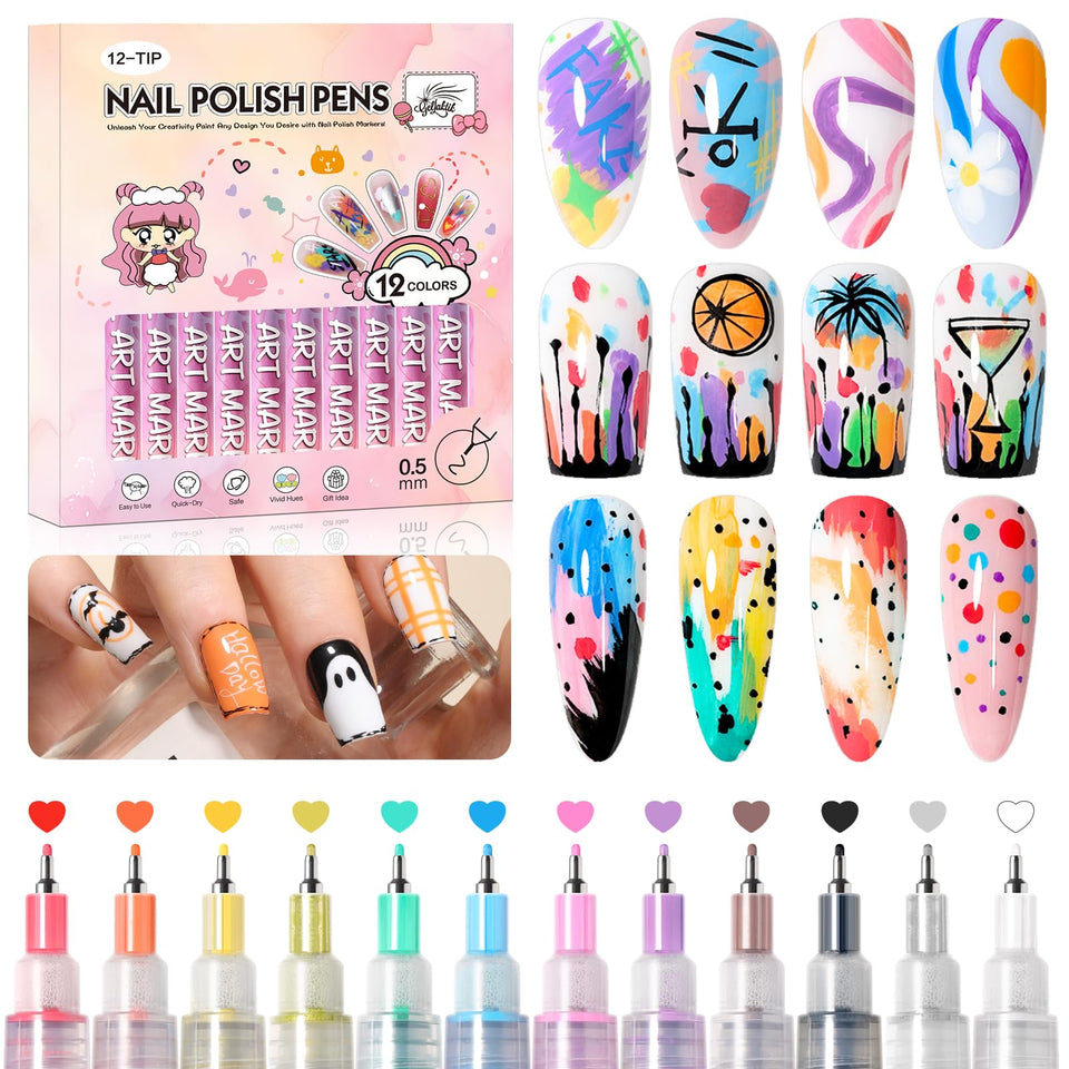 GELLAKTIK front packaging showing 12 vibrant pens for easy storage