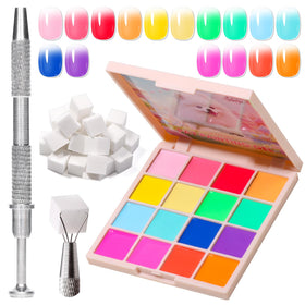 GELLAKTIK front packaging showing 16 color palette and kit benefits