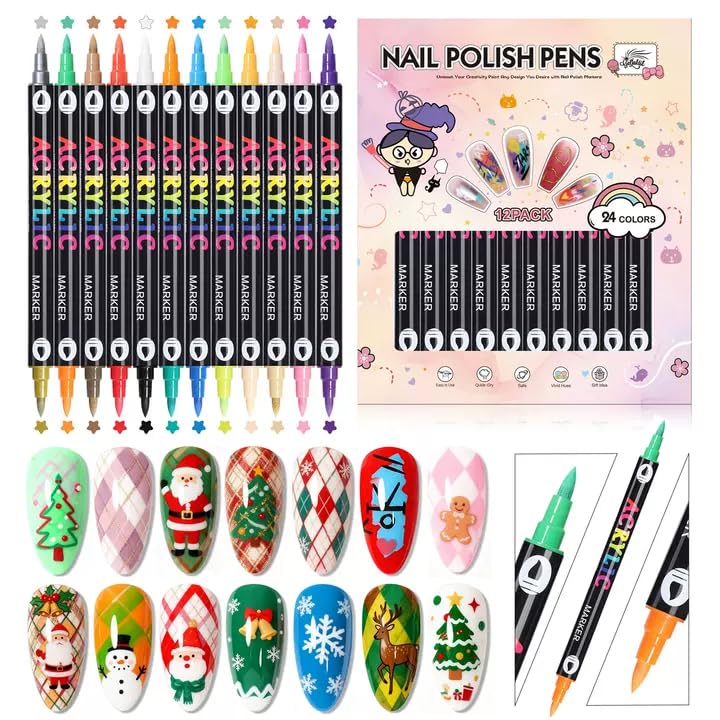 GELLAKTIK front packaging showing 12 dual-ended pens and case for portable convenience