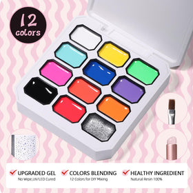 GELLAKTIK in-use ombre application on nails showing easy gradient creation
