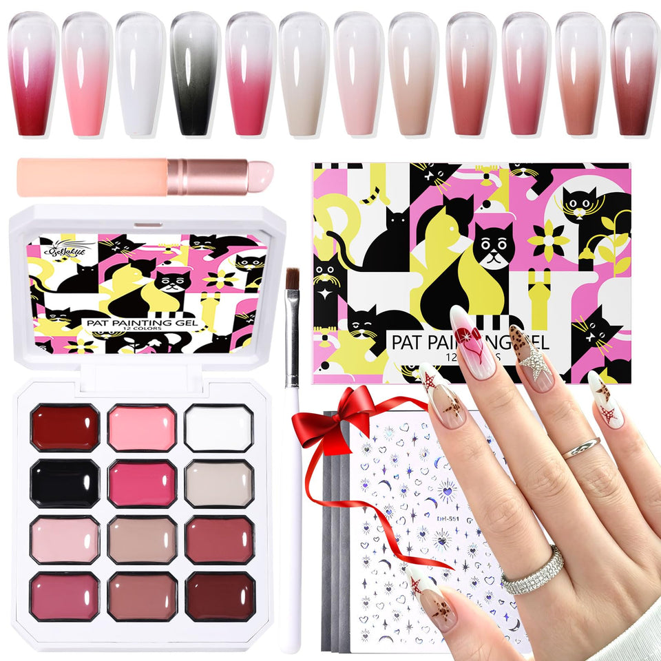 GELLAKTIK front packaging showing kit and 12-color palette for easy selection
