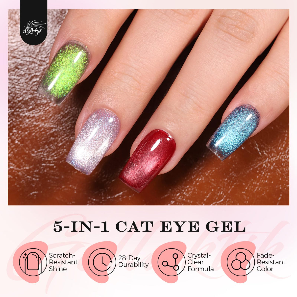 GELLAKTIK kit in use during a home manicure illustrating easy results