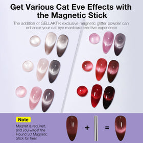 GELLAKTIK magnetic stick close-up highlighting tool for precise cat-eye effects