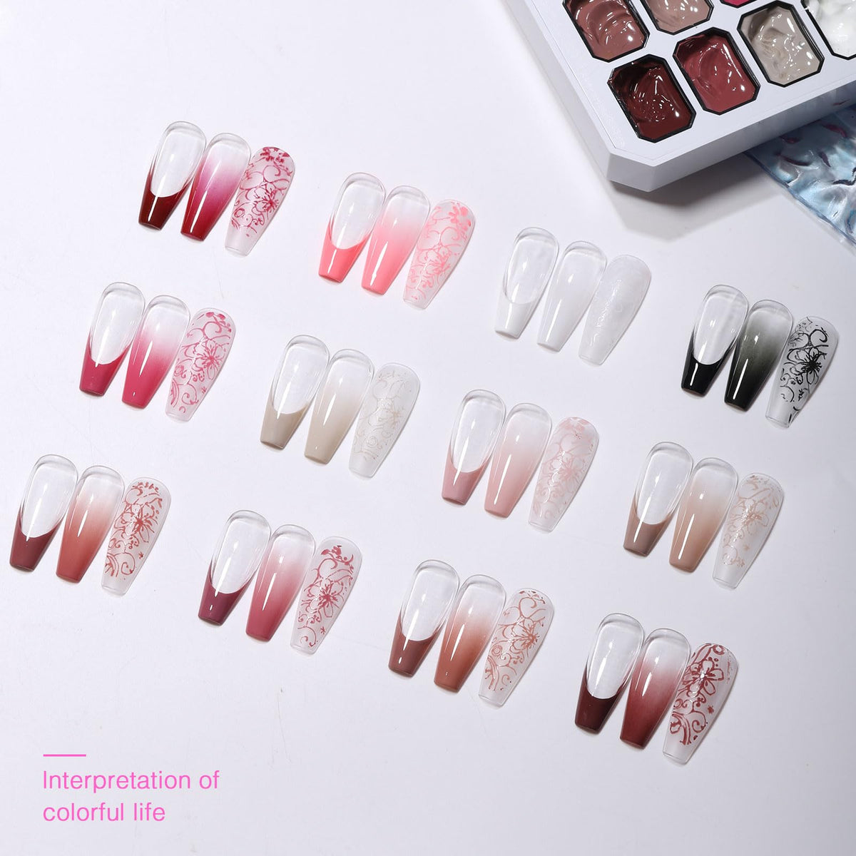 GELLAKTIK three sheets of nail stickers for quick decorative accents and customization