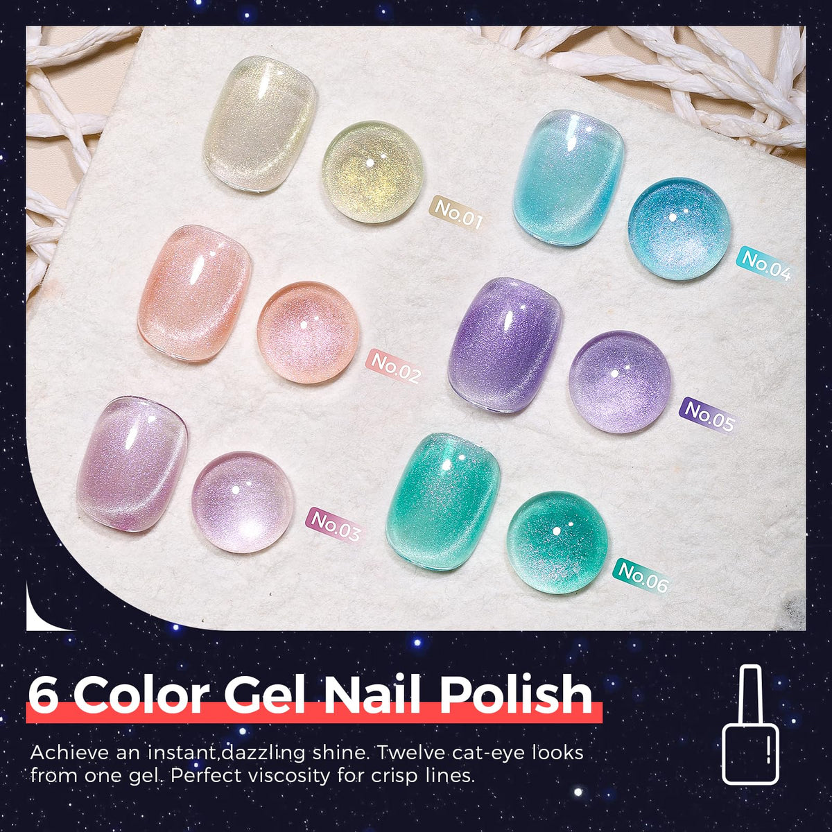 GELLAKTIK bottle close-up with brush demonstrating smooth, streak-free application benefit