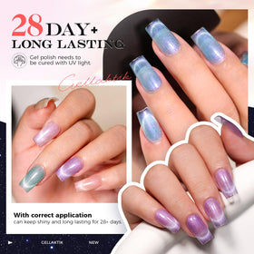 GELLAKTIK color swatches on nail wheel showing true shades and contrast for selection