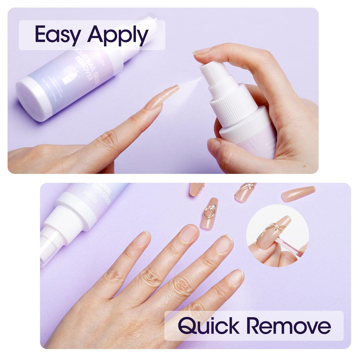 GELLEN acrylic stick and removal tools included for safe gentle lifting