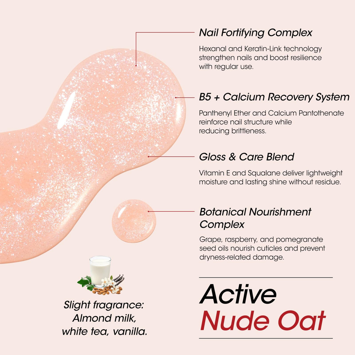 GELLEN on natural nails displaying concealing and ridge-smoothing benefit