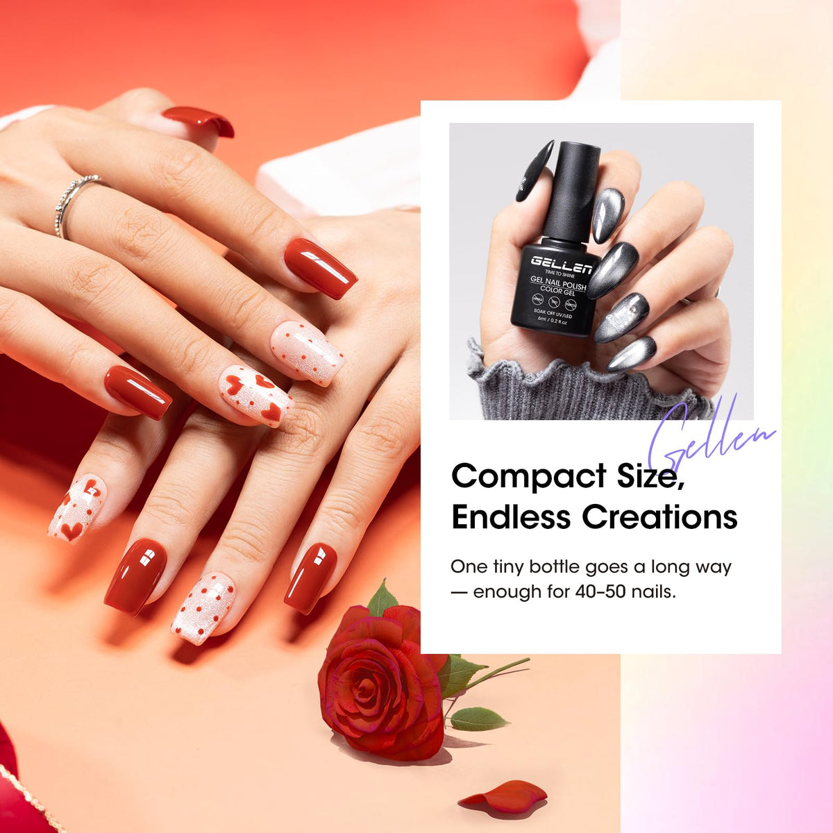 GELLEN application close-up showing smooth brush strokes for even coverage