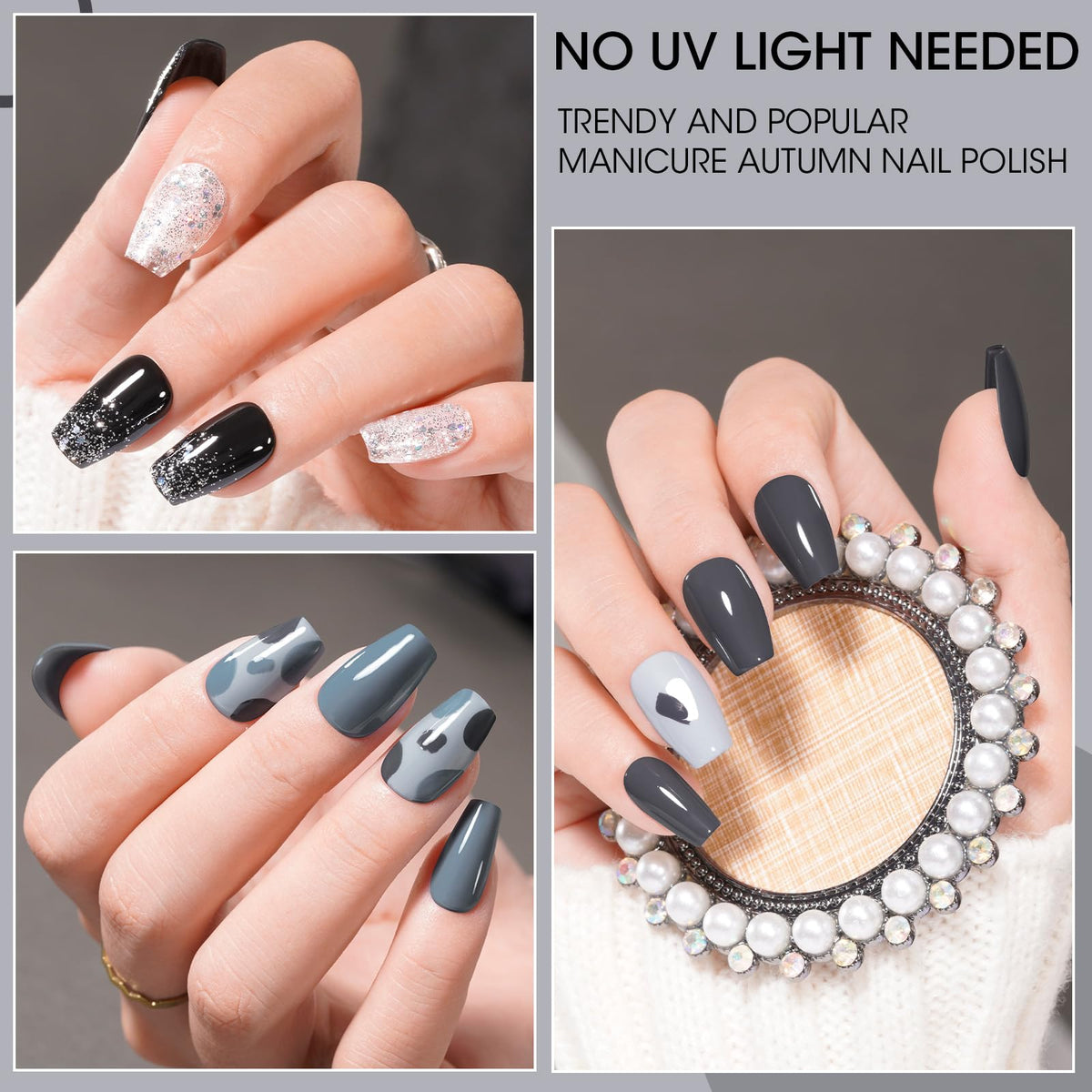 GELLEN polish applied on hands showing crisp French and contrast