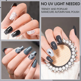 GELLEN polish applied on hands showing crisp French and contrast