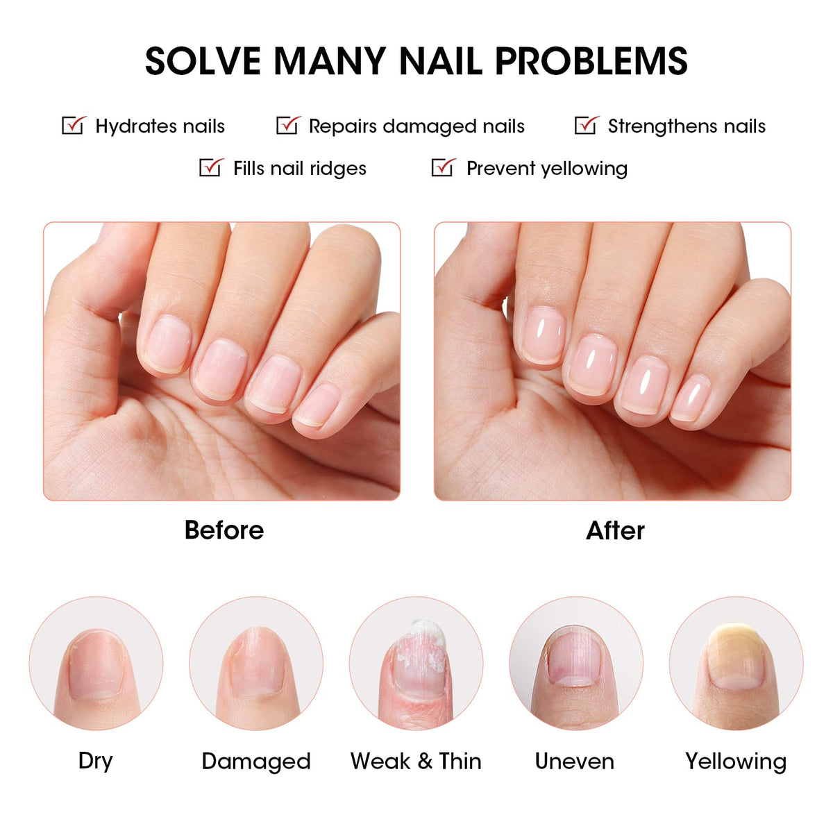 GELLEN applying base coat on natural nail for fast, even coverage