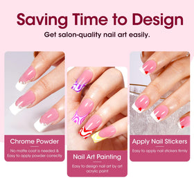 GELLEN applied tips on fingers showing long square French elegance and durability