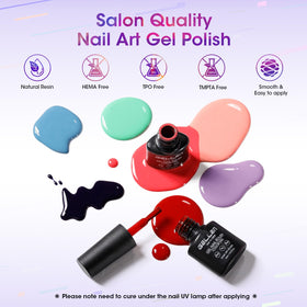GELLEN base and top coats close-up for long-lasting finish