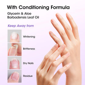 GELLEN before and after nails showing effective polish removal