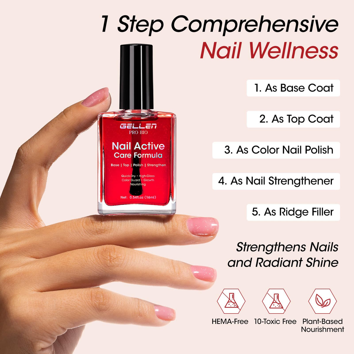 GELLEN brush and cap detail illustrating smooth application and control