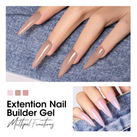 GELLEN brush applying builder gel demonstrating easy sculpting