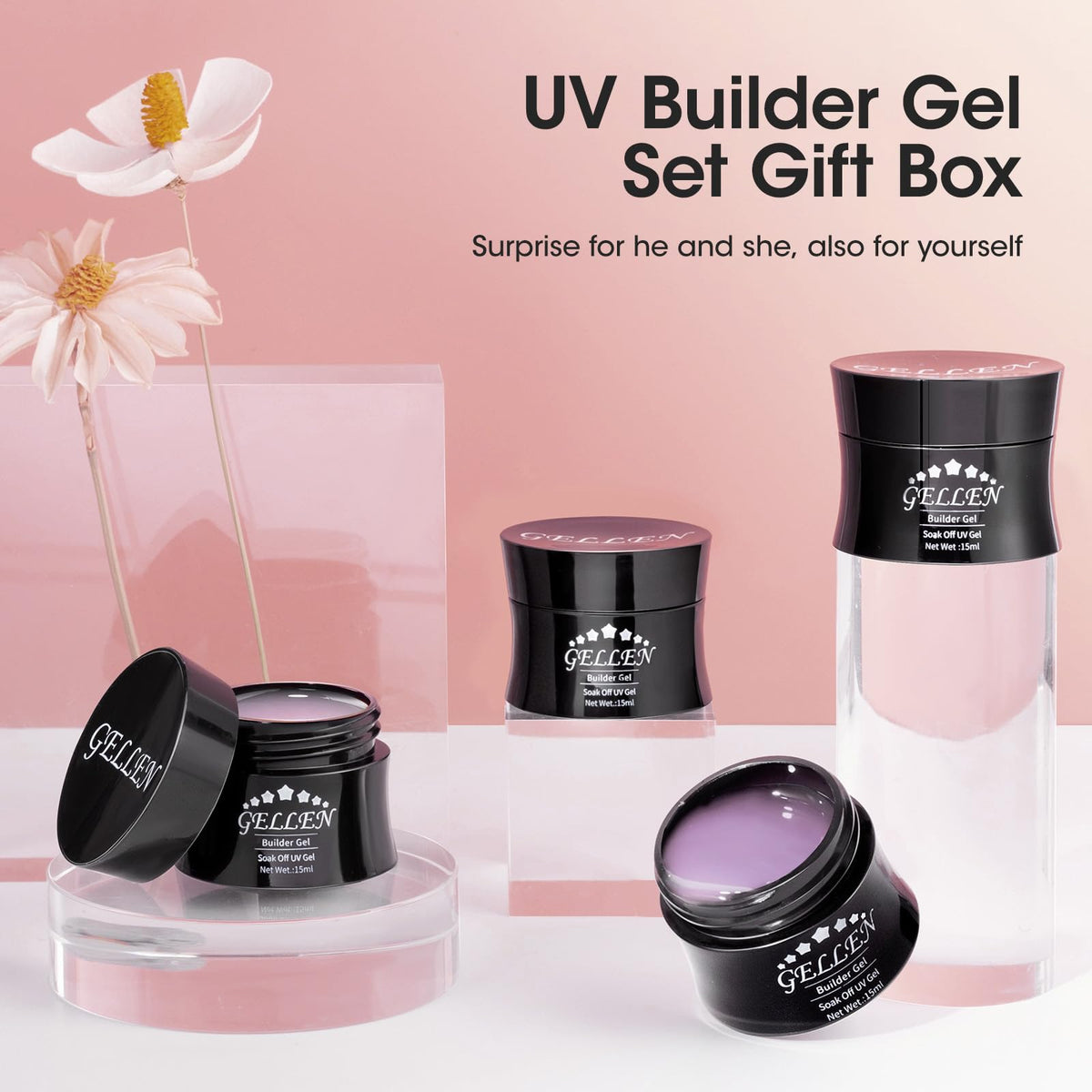 GELLEN builder gel gift box displayed as a ready-to-give present