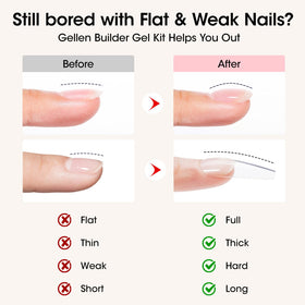 GELLEN jelly baby pink builder gel texture demonstrating spreadability