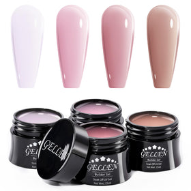 GELLEN kit front packaging showing four builder gel jars and benefits