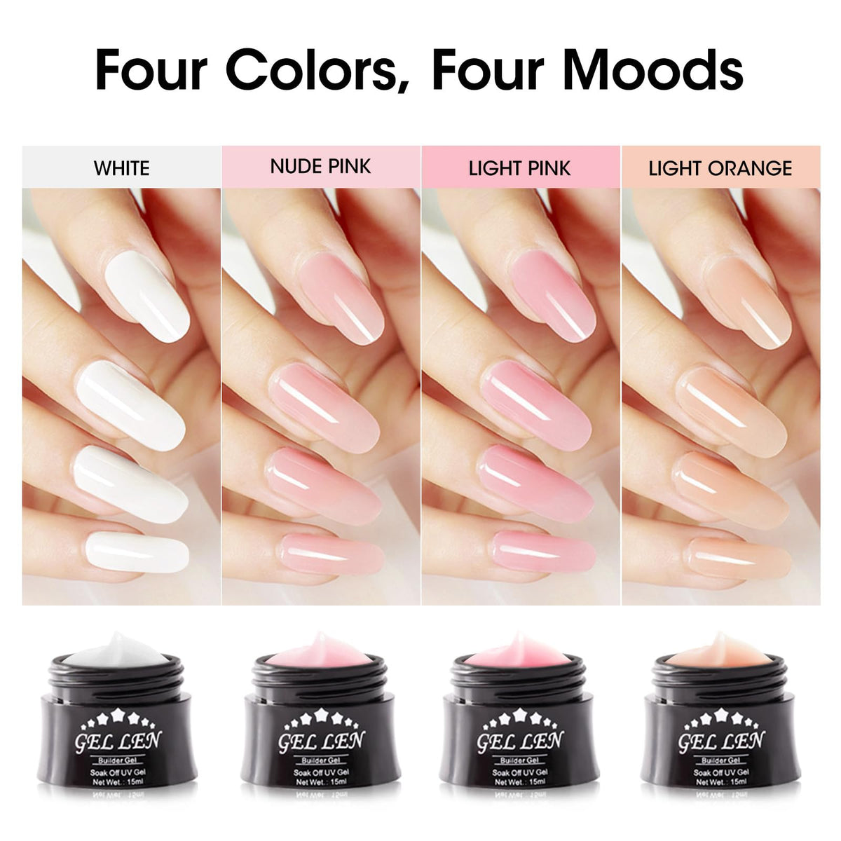 GELLEN nude pink bottle close-up highlighting smooth applicator and control