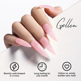 GELLEN hand holding a tube to show 15ml scale and portability