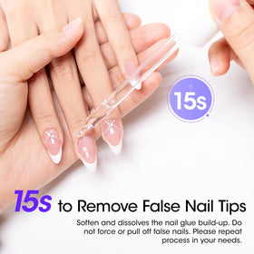 GELLEN clear liquid texture close-up showing non-acetone gentle formula