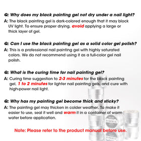 GELLEN close-up of black gel texture, dense opacity for single-stroke coverage