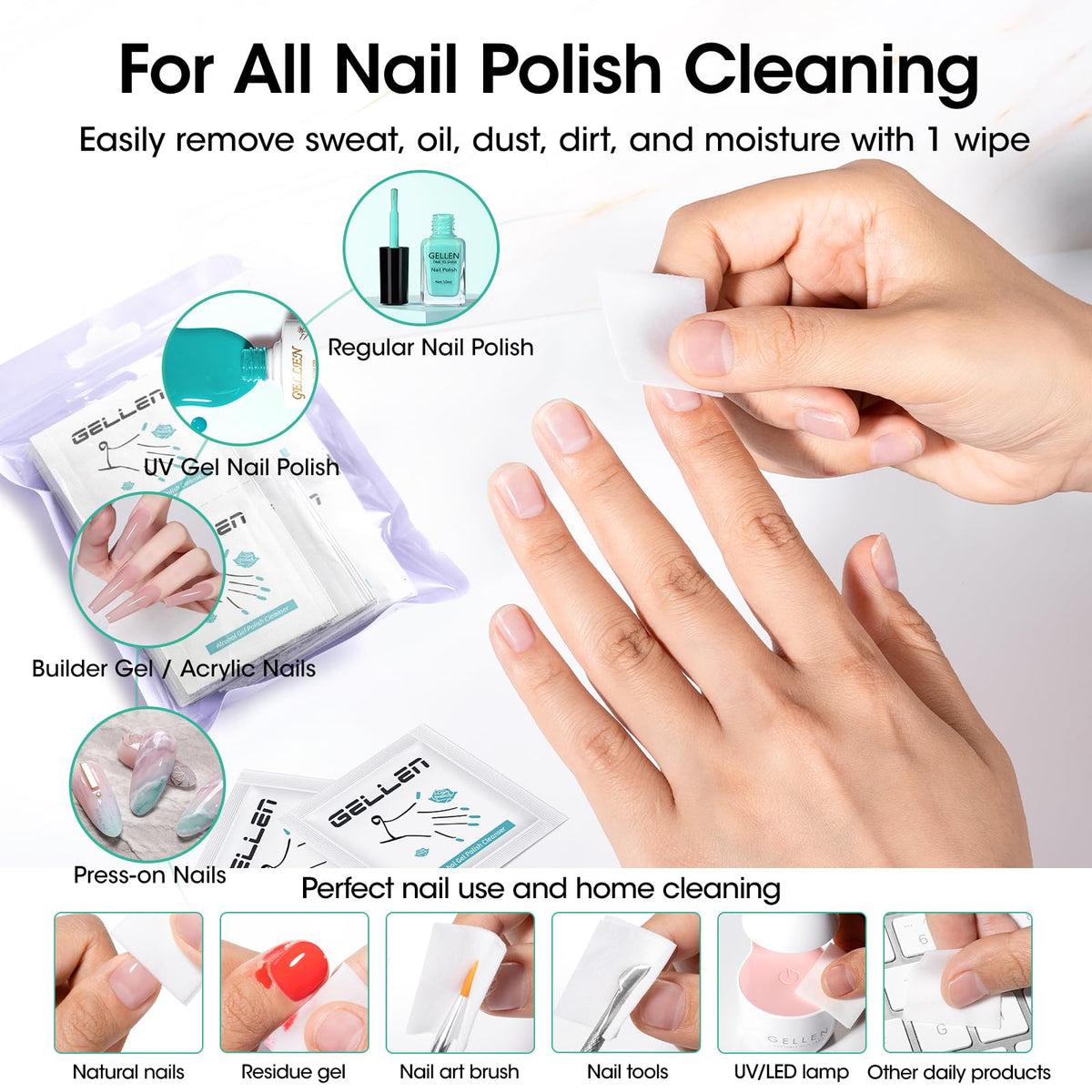 GELLEN ceramic-tipped cuticle pusher detail for gentle precise cuticle care