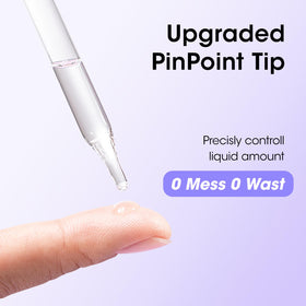GELLEN applying drops under press-on nail to lift tip gently and safely