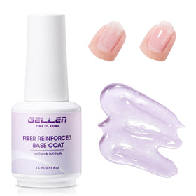 GELLEN bottle front view showing 15ml fiber gel base coat for easy identification and professional use