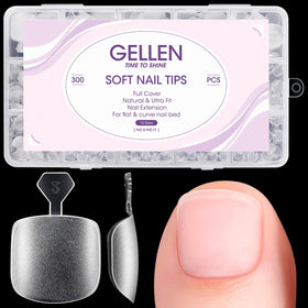 GELLEN front packaging showing 300PCS kit and clear tips for easy selection