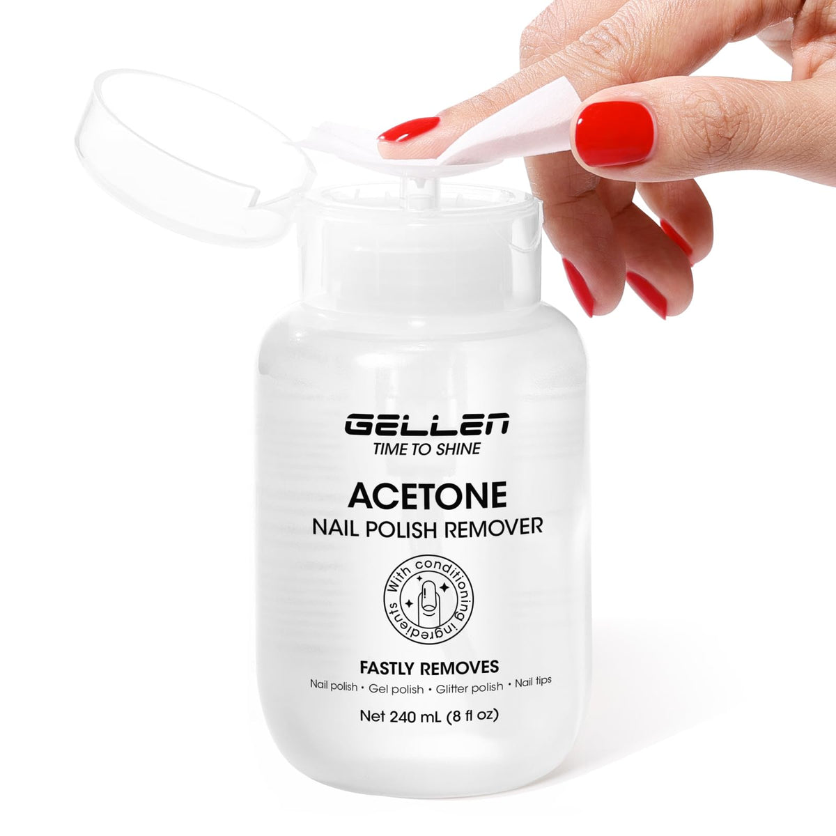 GELLEN front packaging 8oz pump showing brand and easy-use bottle benefit