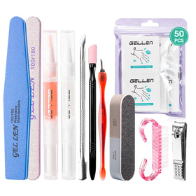GELLEN front view of full nail prep kit showing compact organization and convenience