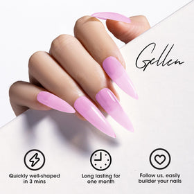 GELLEN gel being applied during extension process for easy sculpting benefit