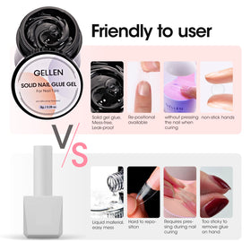 GELLEN gel tube close-up demonstrating easy control and repositionable texture