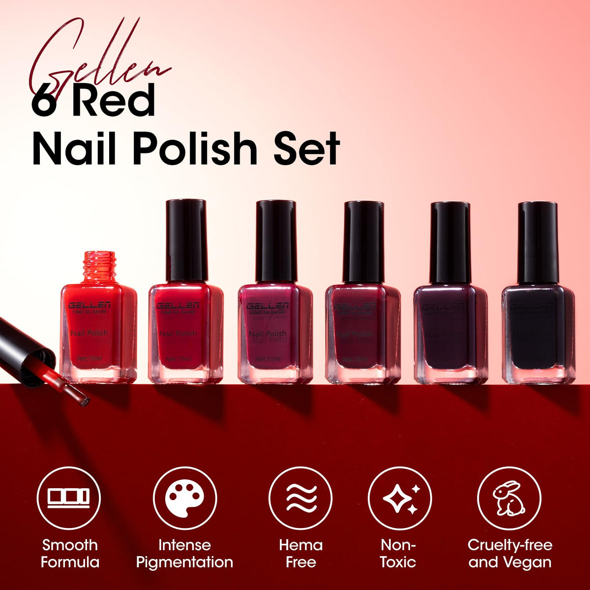 GELLEN manicure in use on hands showing salon-style results