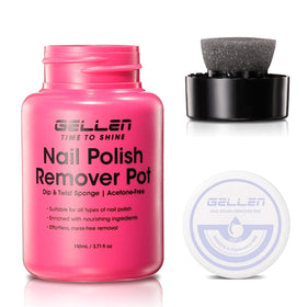 GELLEN jar front packaging showing compact remover and benefits
