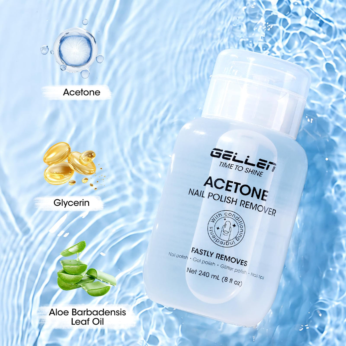 GELLEN label detail highlighting ingredients and conditioning benefit