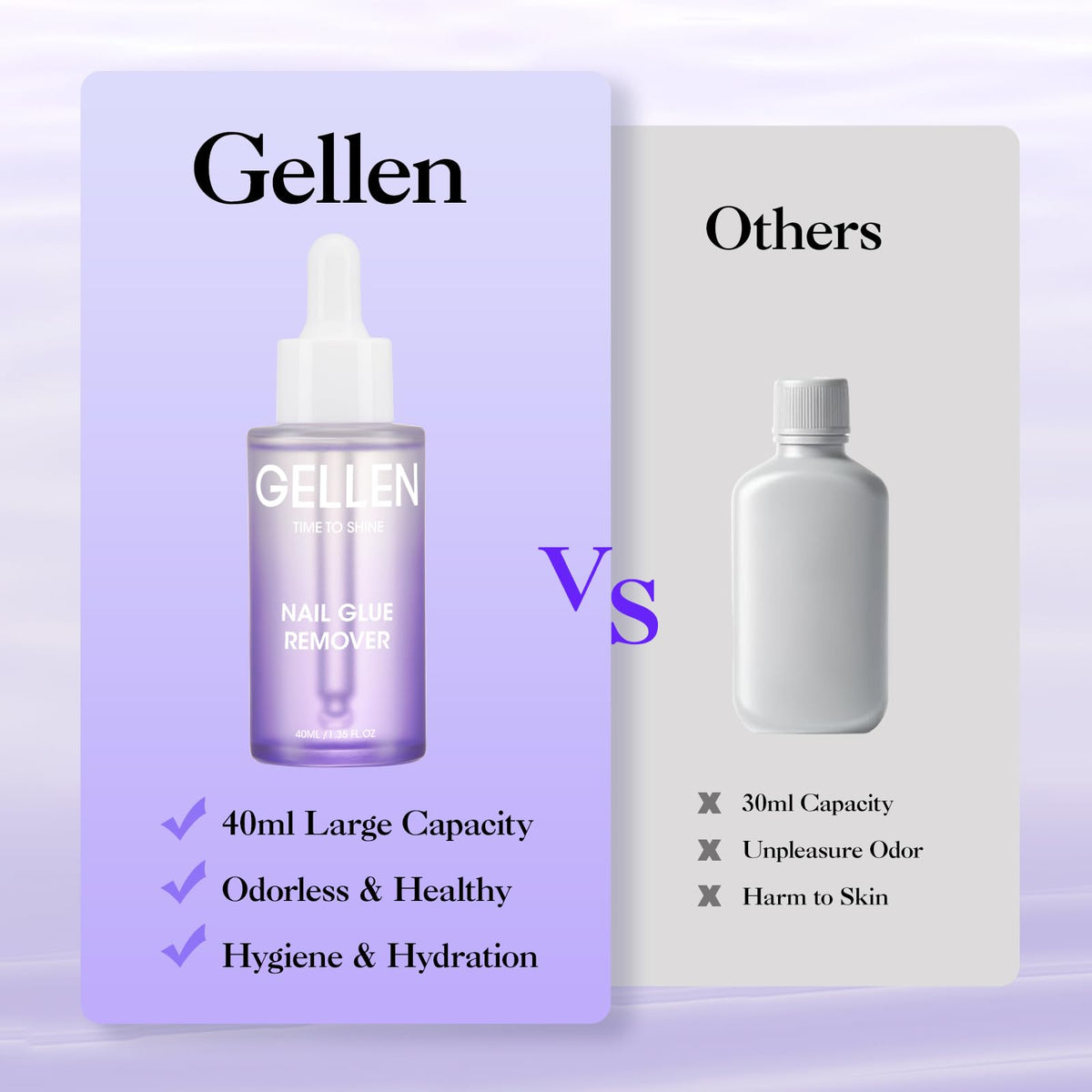 gellen label and ingredients detail highlighting usage instructions and safety
