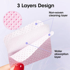 GELLEN stack of 200 lint-free wipes for many salon-quality uses