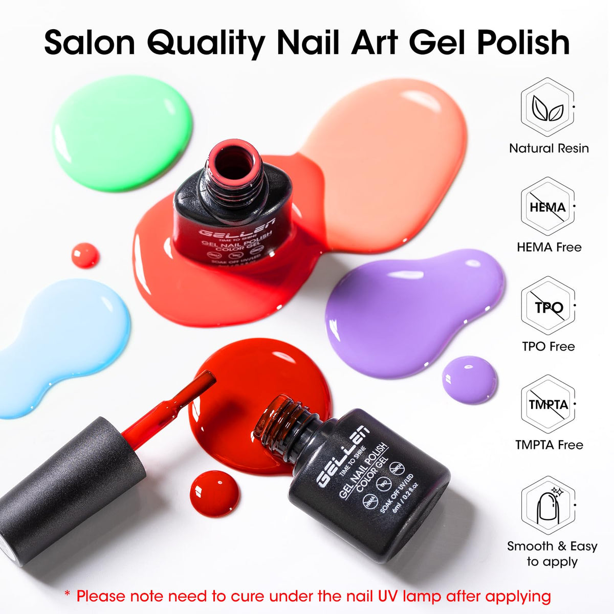 GELLEN magnet stick next to cat-eye top coat creating dimensional effect quickly